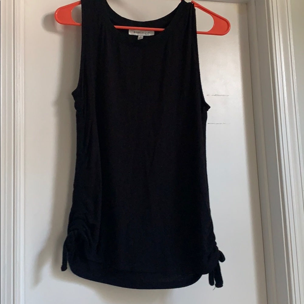 Black Rose + Olive tank top
